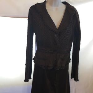 Alberto Makali S brown polyester jacket.